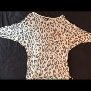 leopard print dolman top